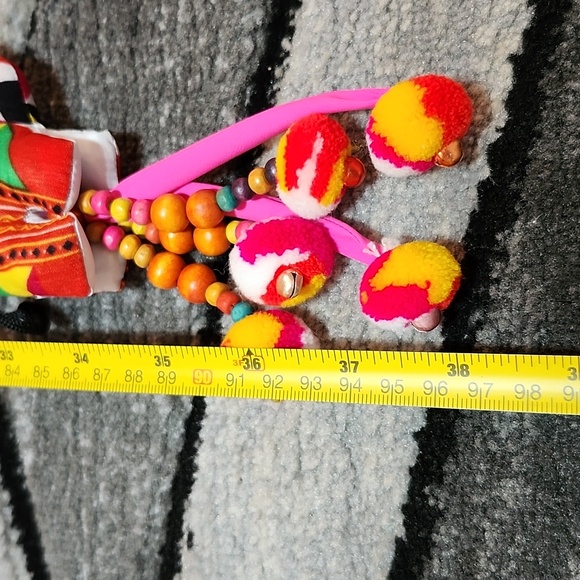 GOOD FORTUNE ELEPHANT BEADED HANGING WALL WINDOW DOOR DECOR - Picture 9 of 11